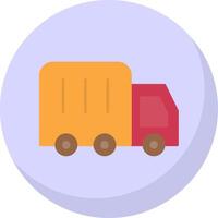 Lorry Flat Bubble Icon vector