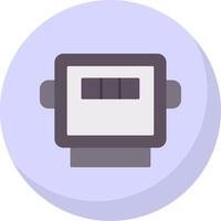 Electric Meter Flat Bubble Icon vector