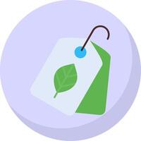 Eco Tag Flat Bubble Icon vector