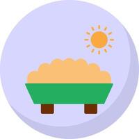 Trough Flat Bubble Icon vector