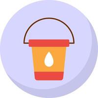 Water Bucket Flat Bubble Icon vector