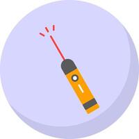 Laser Pen Flat Bubble Icon vector