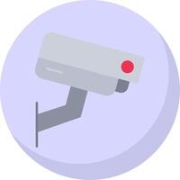 Security Camera Flat Bubble Icon vector