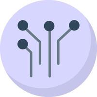 Electronic Circuit Flat Bubble Icon vector