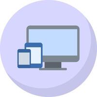 Responsive Design Flat Bubble Icon vector