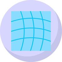 deformación plano burbuja icono vector