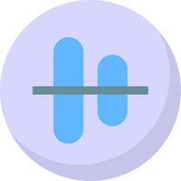 Vertical Align Centre Flat Bubble Icon vector
