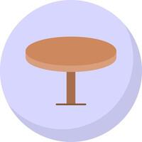 Round Table Flat Bubble Icon vector