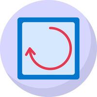 Rotate Flat Bubble Icon vector