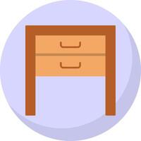 Side Table Flat Bubble Icon vector