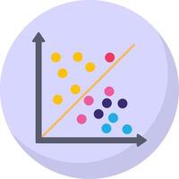 Scatter Graph Flat Bubble Icon vector