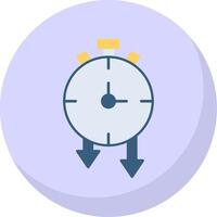 Timer Flat Bubble Icon vector