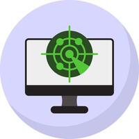 Radar Flat Bubble Icon vector