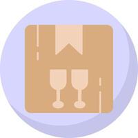 Fragile Flat Bubble Icon vector