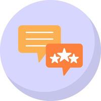 Feedback Flat Bubble Icon vector