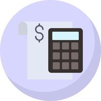 Calculate Flat Bubble Icon vector