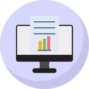 Repoting Flat Bubble Icon vector