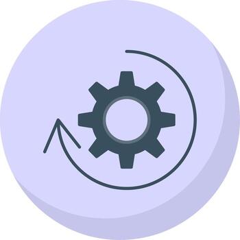 proceso plano burbuja icono vector