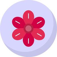 Hyacinth Flat Bubble Icon vector