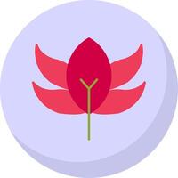 Lily Flat Bubble Icon vector