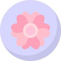 Sakura Flat Bubble Icon vector