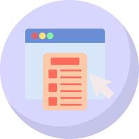 Online Survey Flat Bubble Icon vector