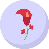 Arum Flat Bubble Icon vector