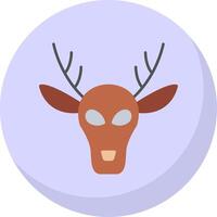 Deer Flat Bubble Icon vector