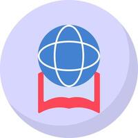 global educación plano burbuja icono vector