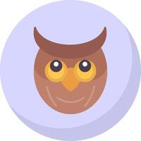 Owl Flat Bubble Icon vector