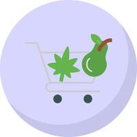 Cart Flat Bubble Icon vector
