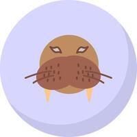 Walrus Flat Bubble Icon vector