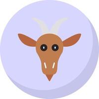 Goat Flat Bubble Icon vector