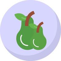 aguacate plano burbuja icono vector