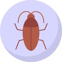 Cockroach Flat Bubble Icon vector