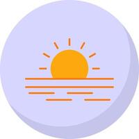 Ramadan Sunrise Flat Bubble Icon vector