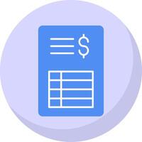 Bill Flat Bubble Icon vector