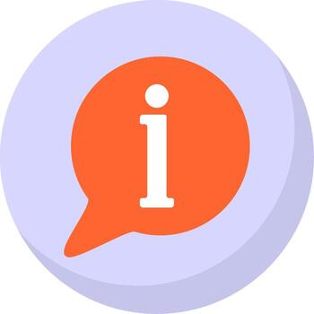 Information Flat Bubble Icon vector