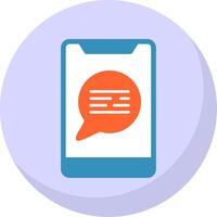 Smartphone Flat Bubble Icon vector