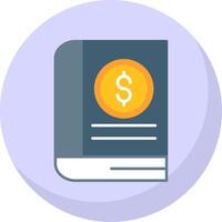 contabilidad libro plano burbuja icono vector