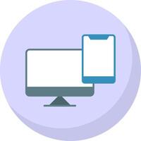 Device Flat Bubble Icon vector