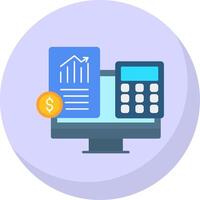 Accountant Flat Bubble Icon vector