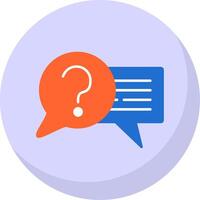 Question Flat Bubble Icon vector