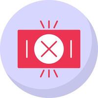 Red Card Flat Bubble Icon vector