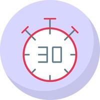 medio hora plano burbuja icono vector