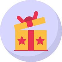 Gift Flat Bubble Icon vector