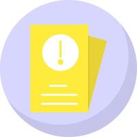 Yellow Card Flat Bubble Icon vector