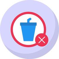 No Drinks Flat Bubble Icon vector