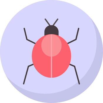 cucaracha plano burbuja icono vector