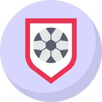 Football Badge Flat Bubble Icon vector